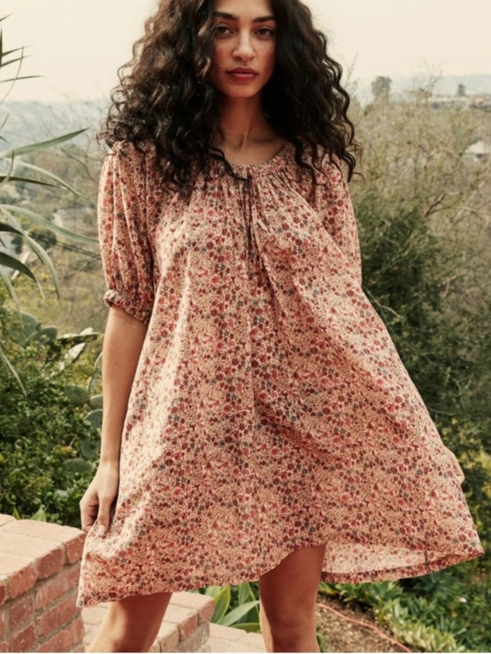 Doen Chestnut Dress in Pink Valley Floral
